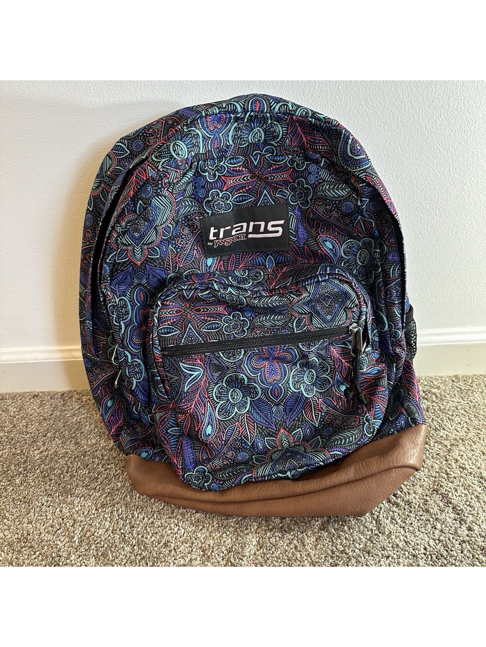 Trans by JanSport Dakoda 18 Inch Floral Backpack w/ Laptop Compartment Peacock